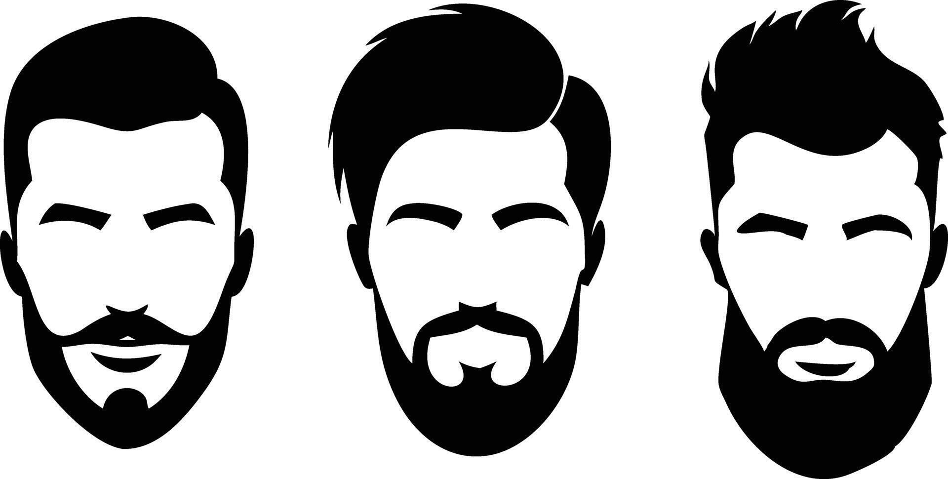 Attractive Handsome Man Face with Beard for Fashion Inspiration vector