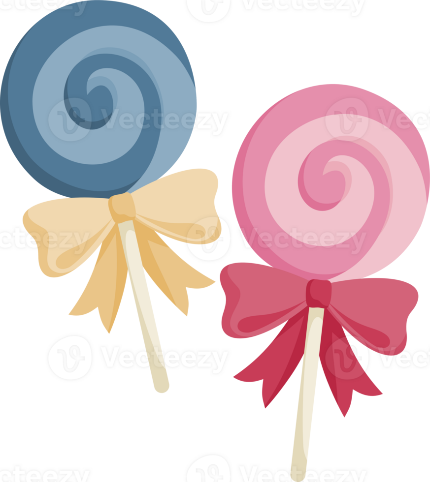 swirl lollipops with ribbon png
