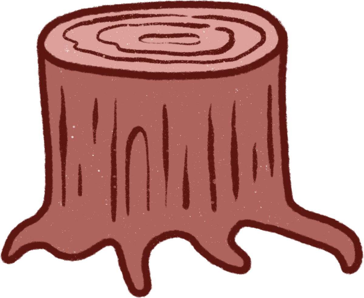 tree trunk autumn element doodle png