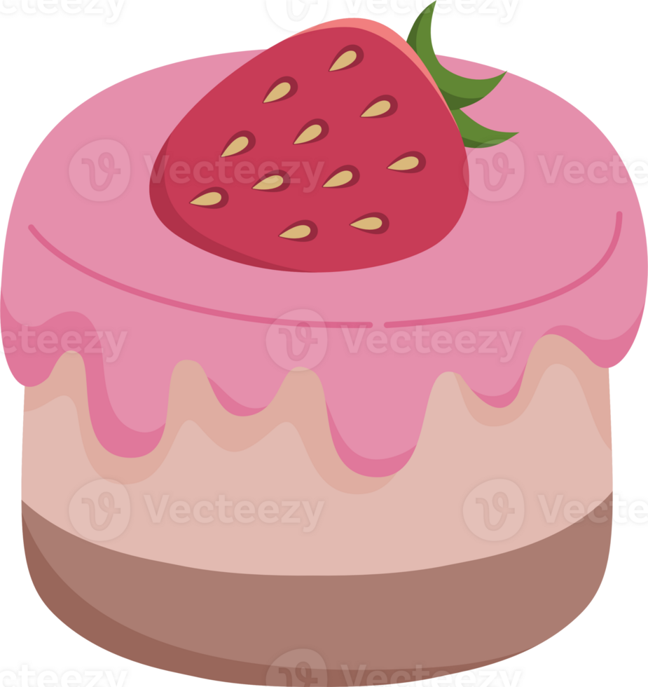 chocolate cake sliced with strawberry topping png