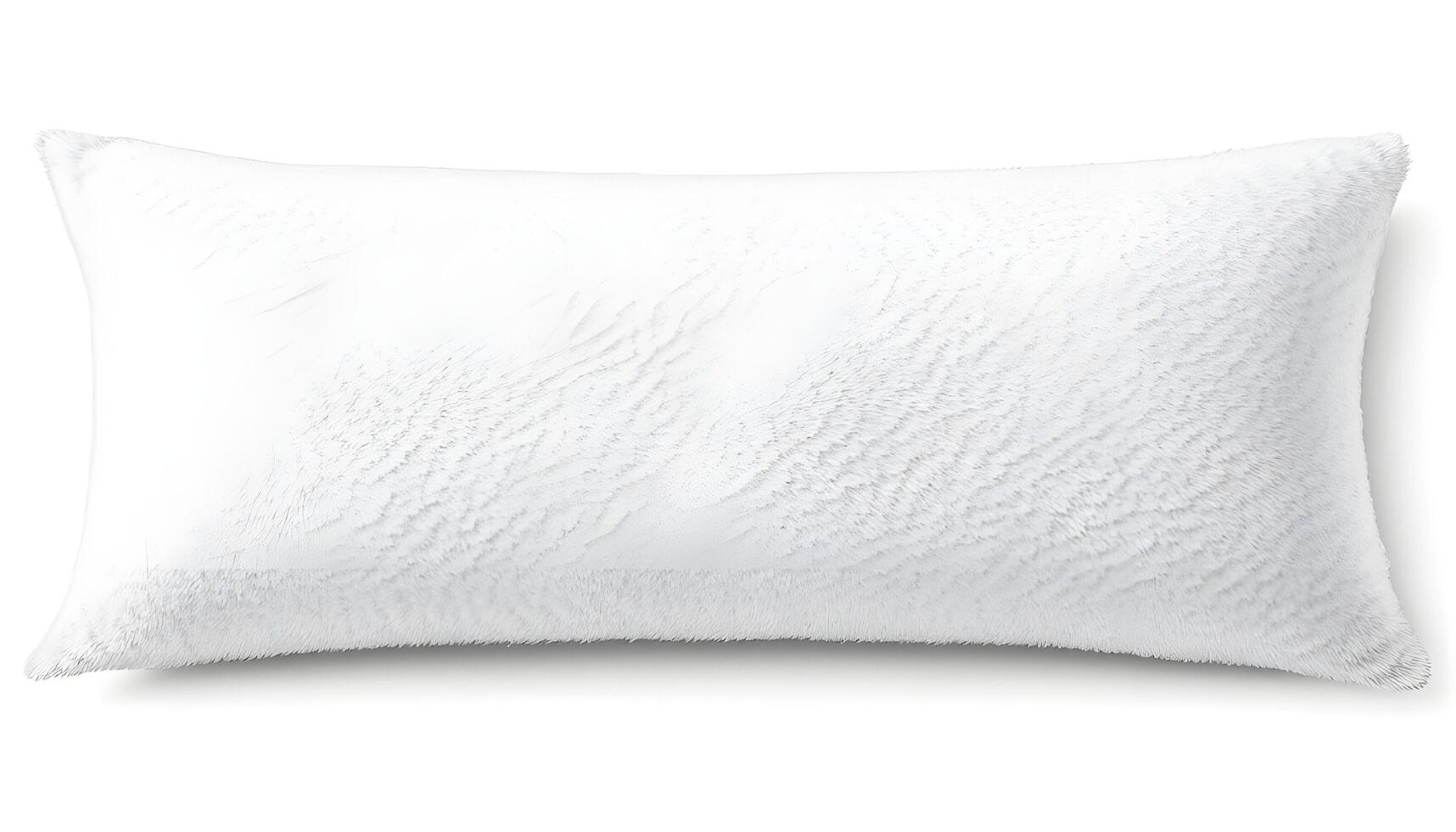 Soft White Plush Body Pillow for Cozy Sleep photo