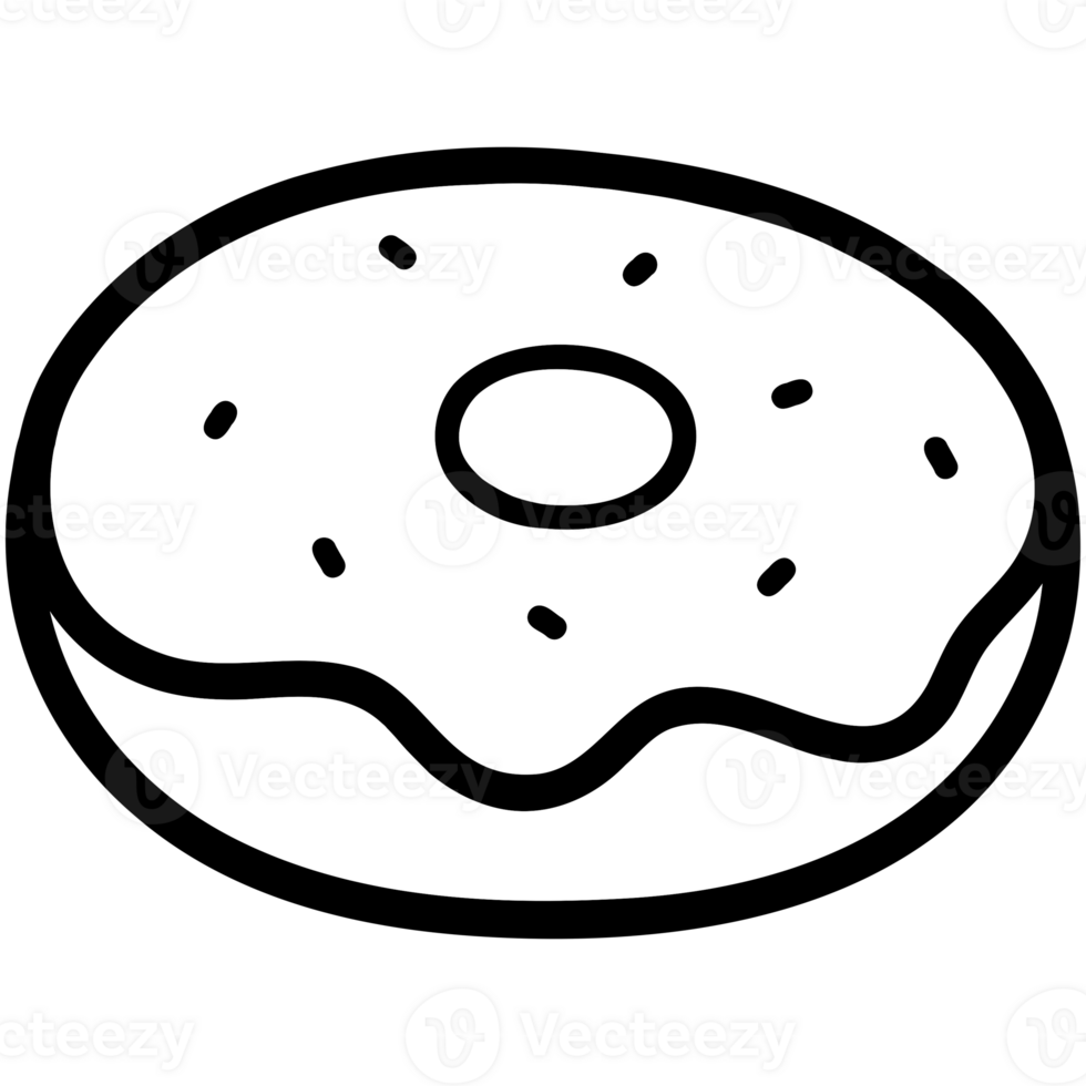 Chocolate donut doodle png