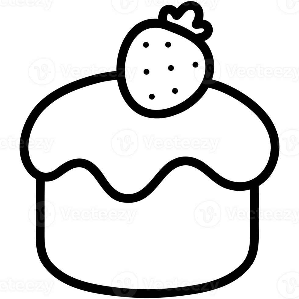 Cream shortcake with strawberry png