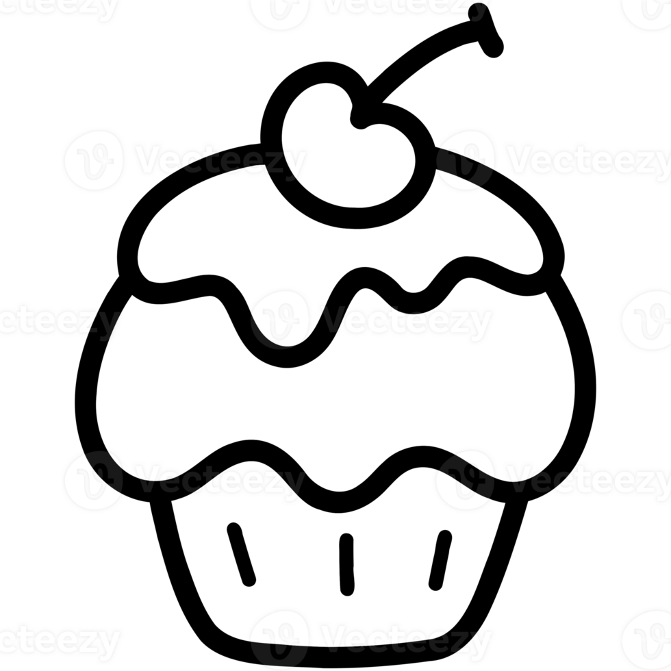 Cupcake with cherry png