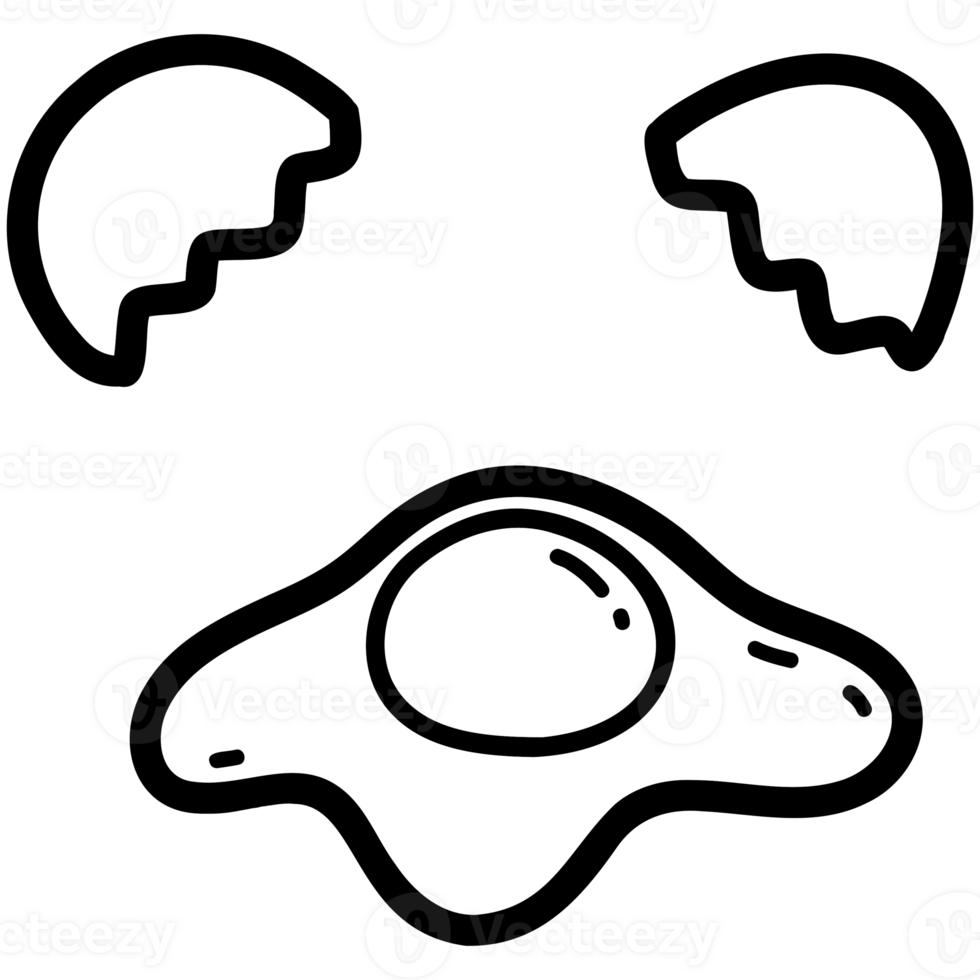 Fresh egg doodle png