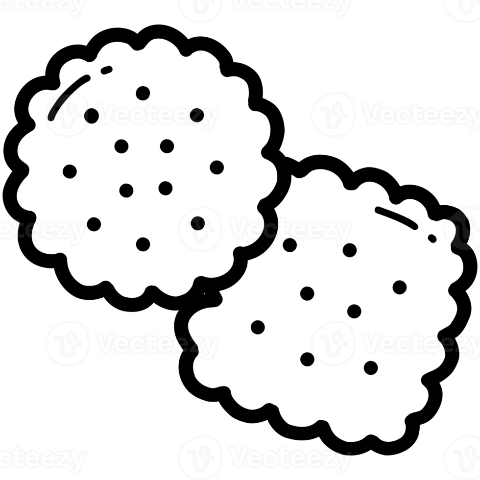 Two pieces of biscuits png