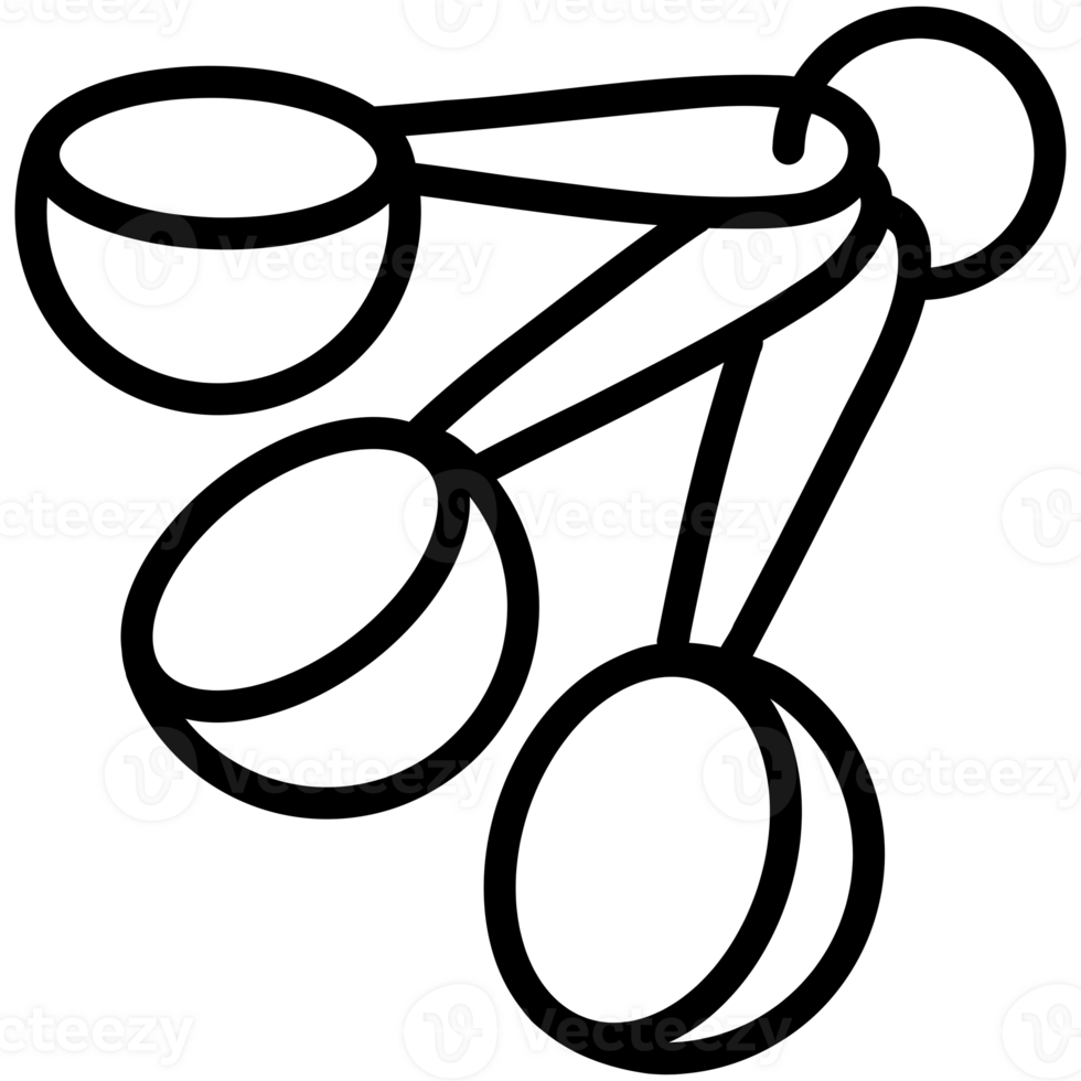 Three measuring spoons png