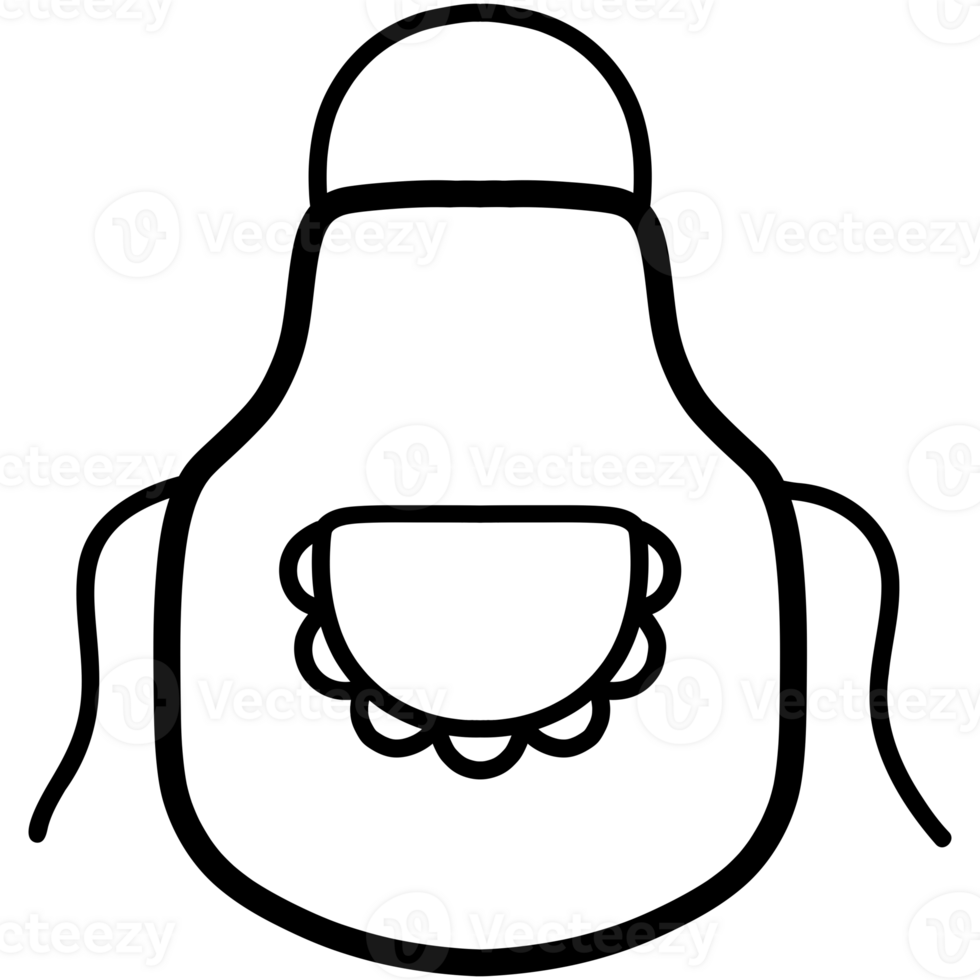 Cute apron doodle png