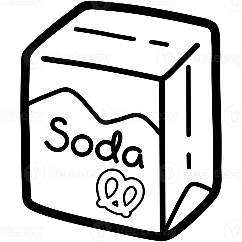 Box of baking soda png