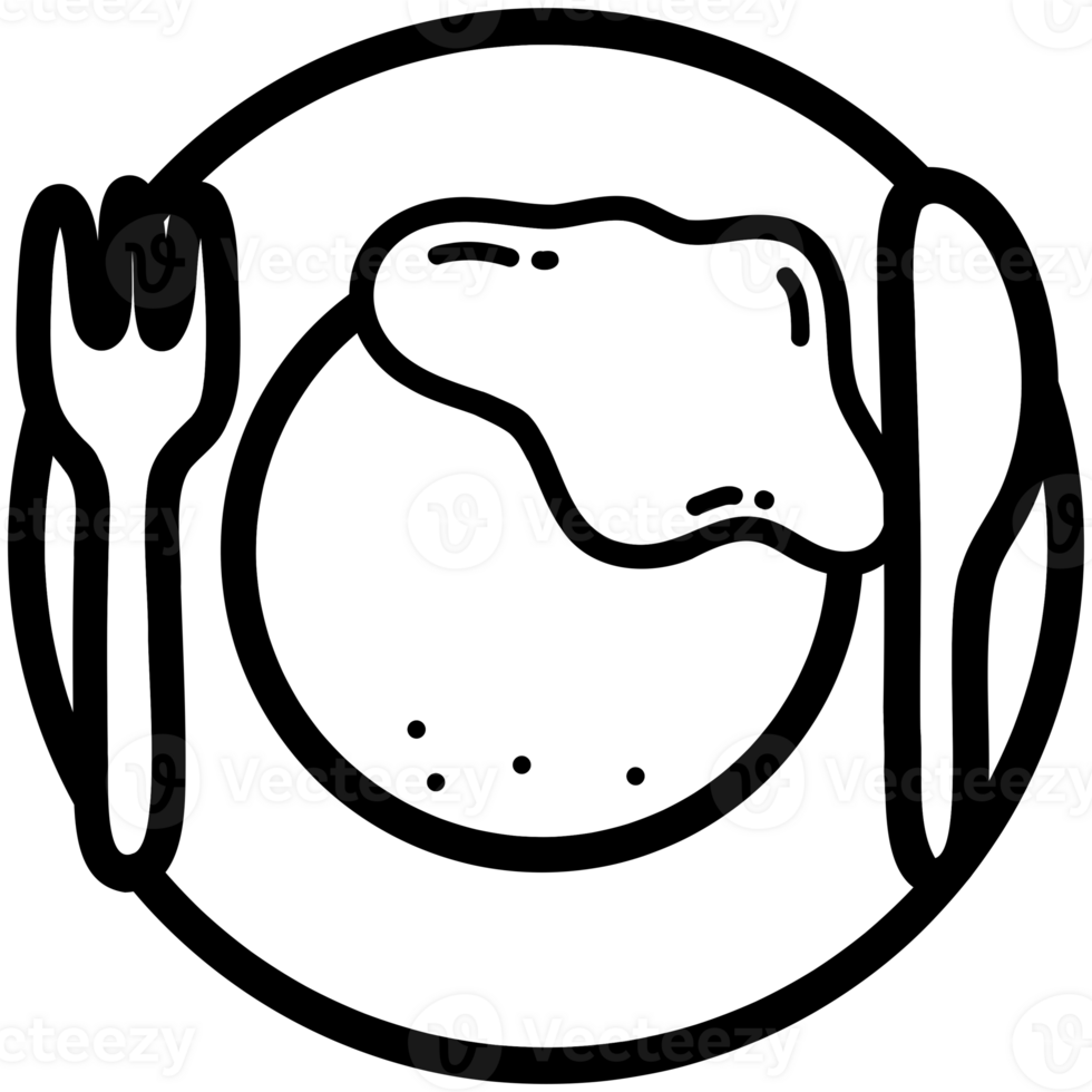 Pancake in plate png