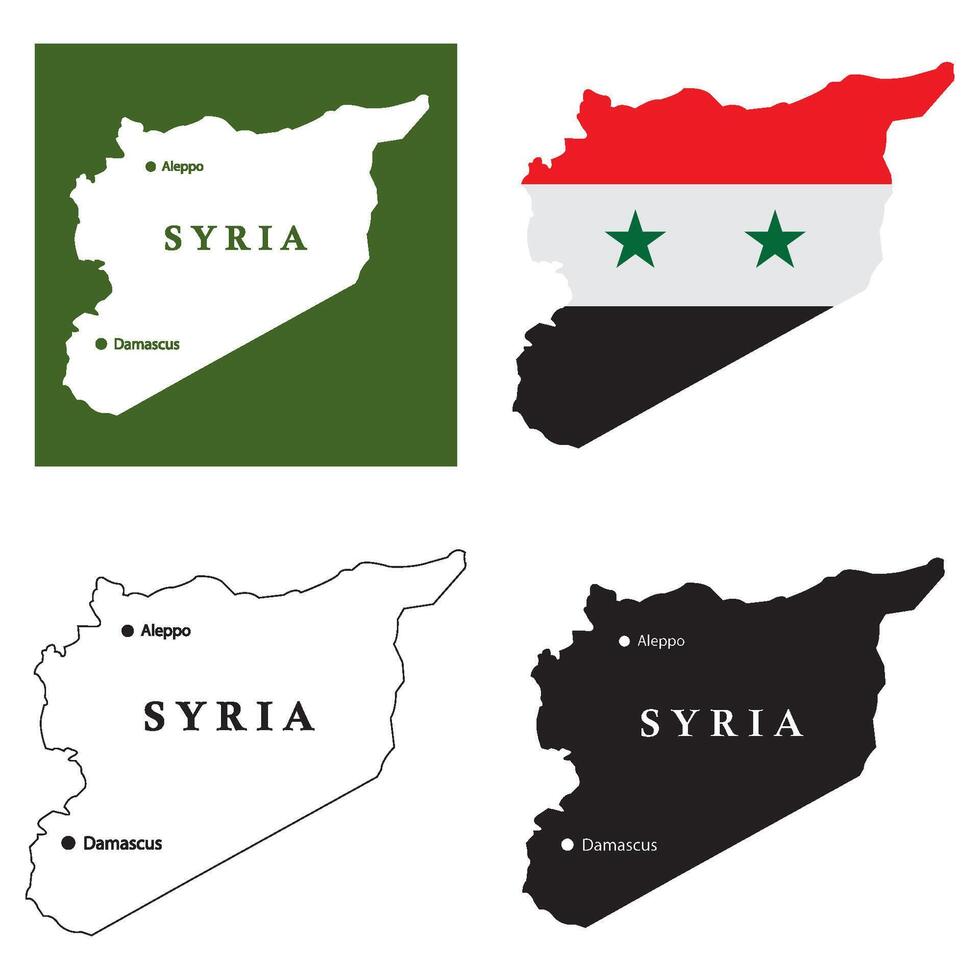 Syria region map vector