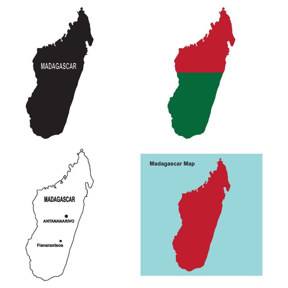 Madagascar region map vector
