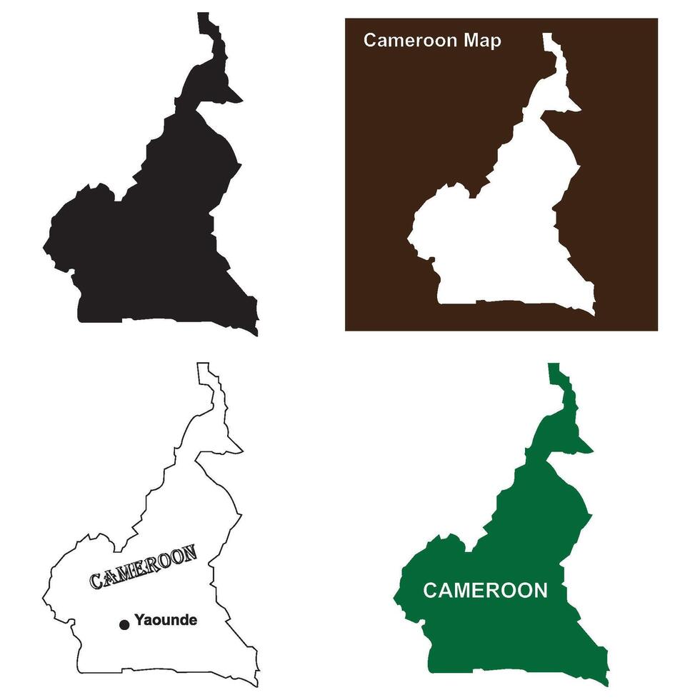 Cameroon region map vector