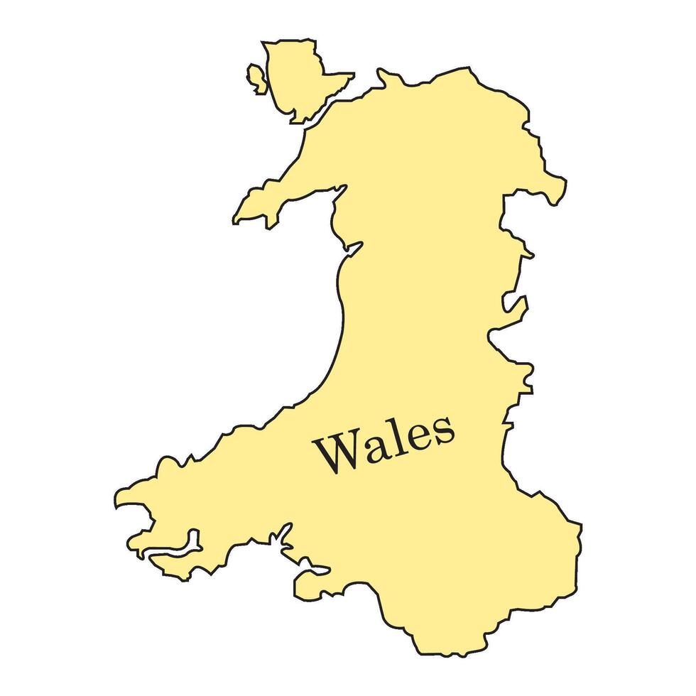 Wales region map vector