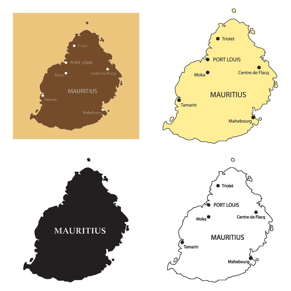 Mauritius region map vector