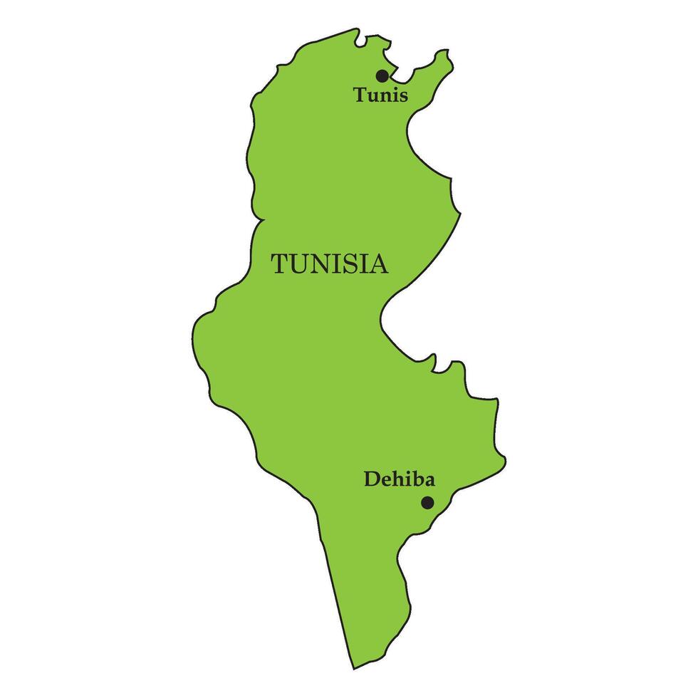 Tunisia region map vector