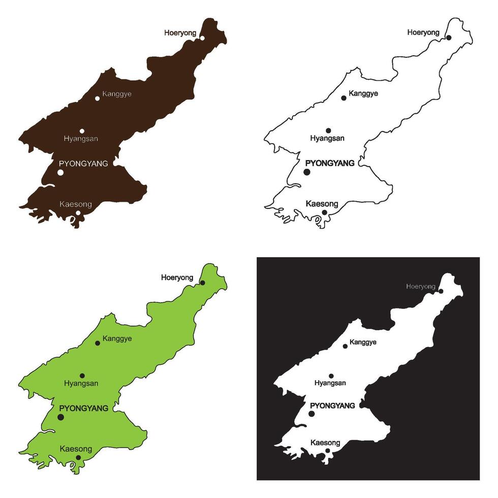 North Korea map vector