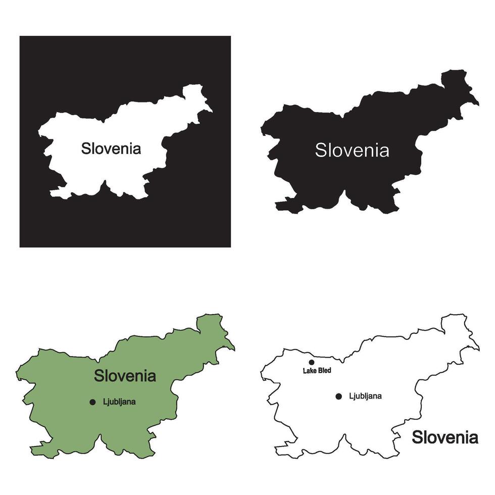 Slovenia region map vector