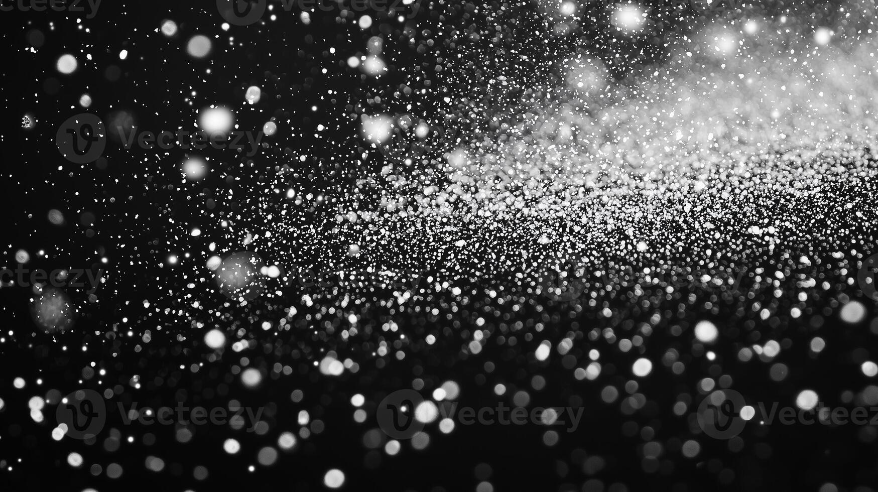 Abstract Sparkling Snowfall with Glittering Light Effects photo
