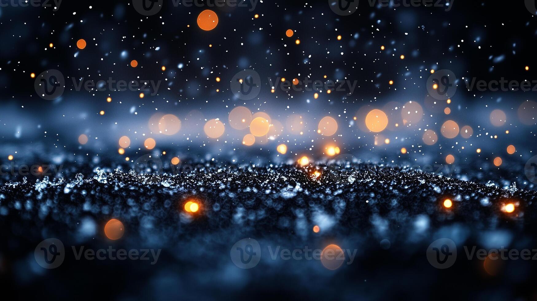 Abstract Bokeh Lights with Glittering Glow and Shimmering Particles photo