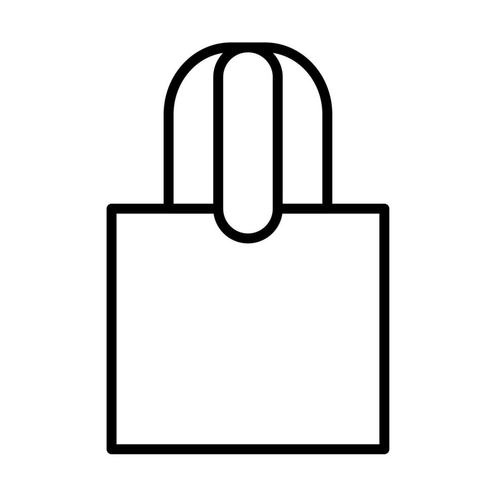 Rectangular Totebag with Clean Lines vector