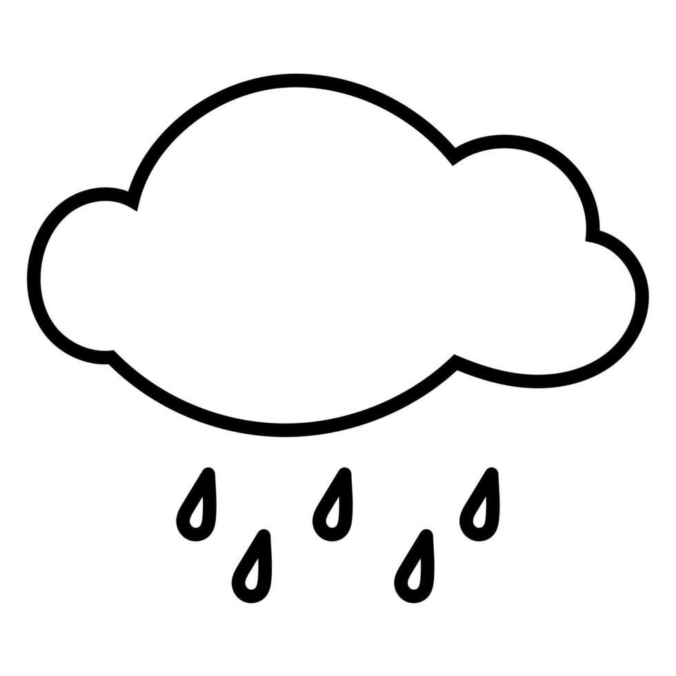 Heavy rain forecast vector