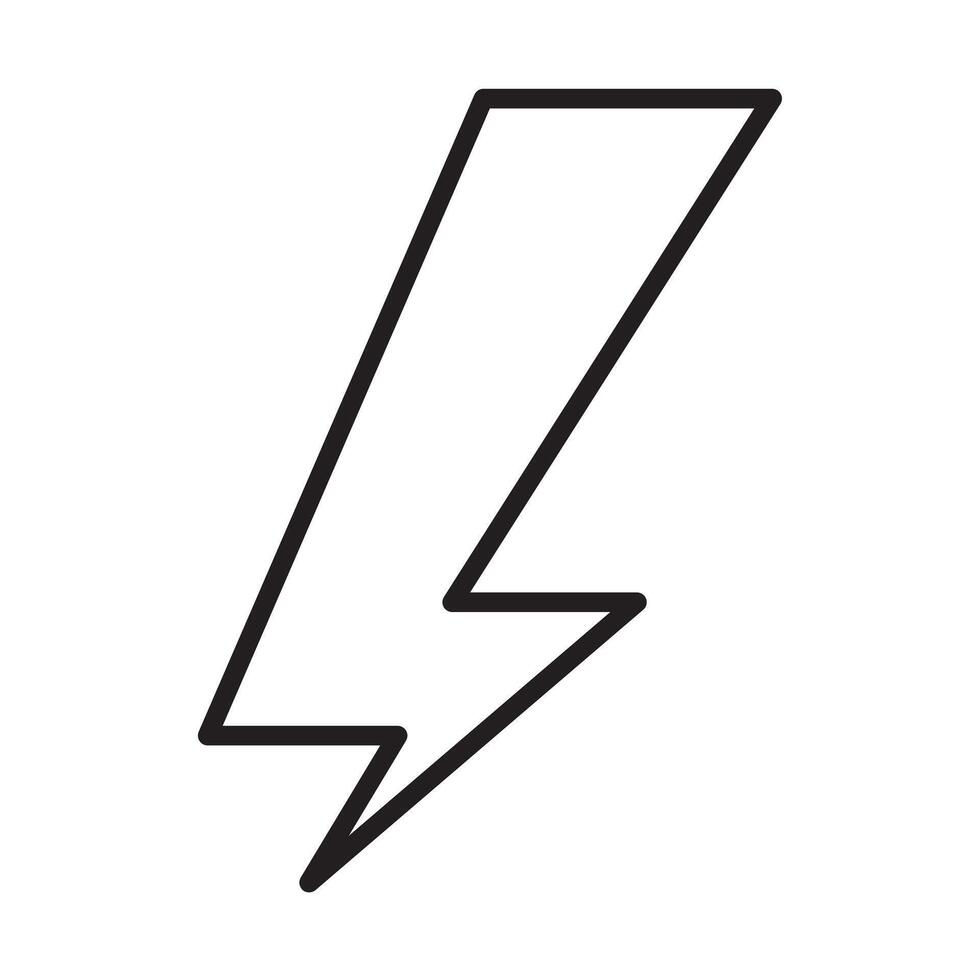 High-Voltage Lightning Symbol vector