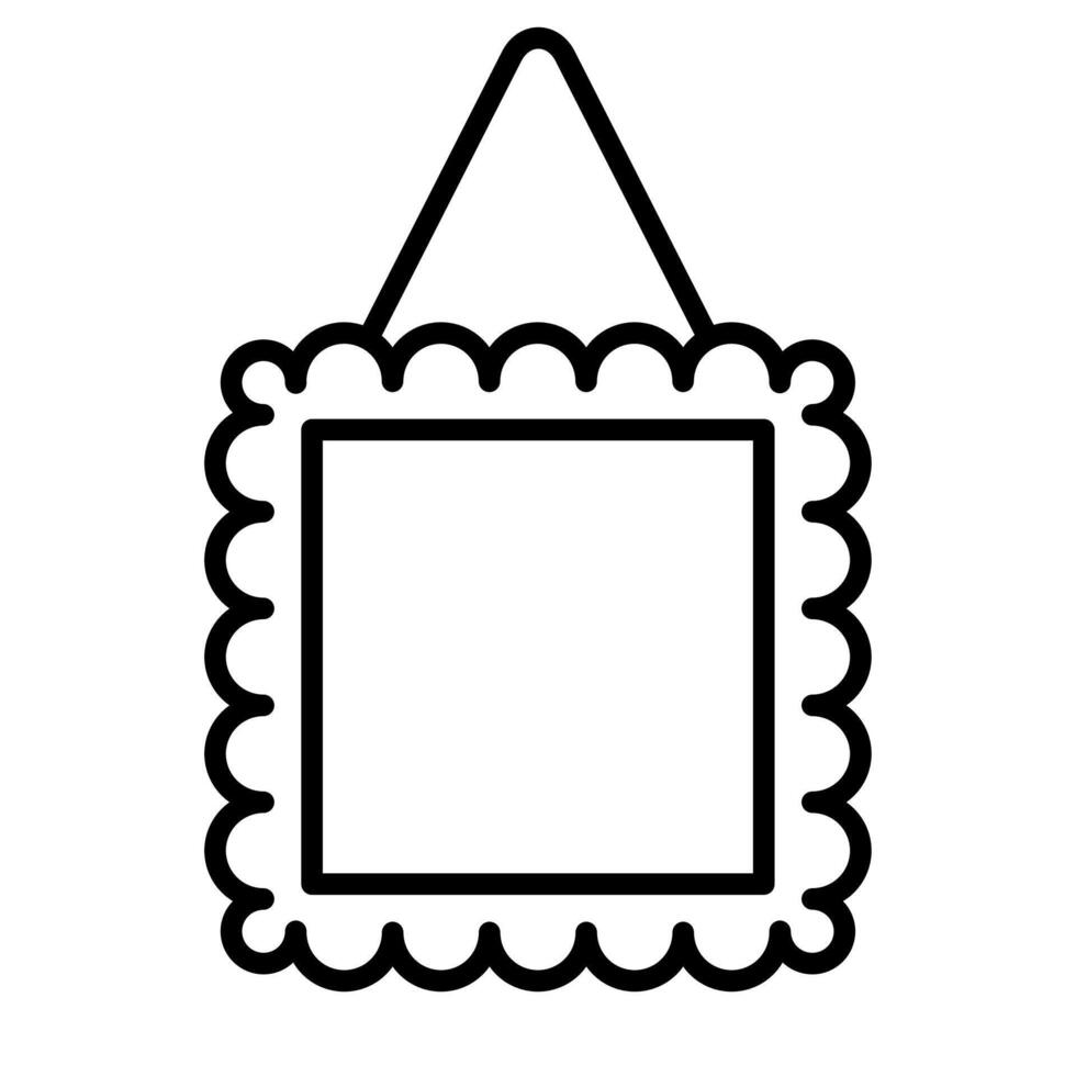 Anti-mainstream photo frame in the shape of cute clouds vector