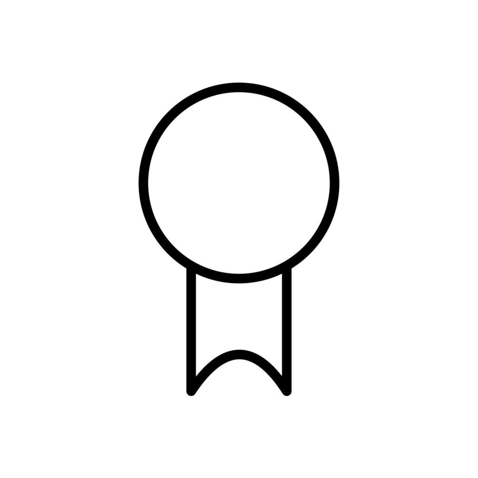 Simple award badge with one ribbon below vector