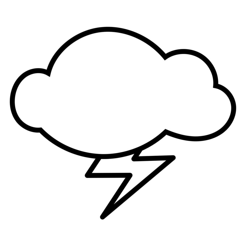Thundercloud weather forecast vector