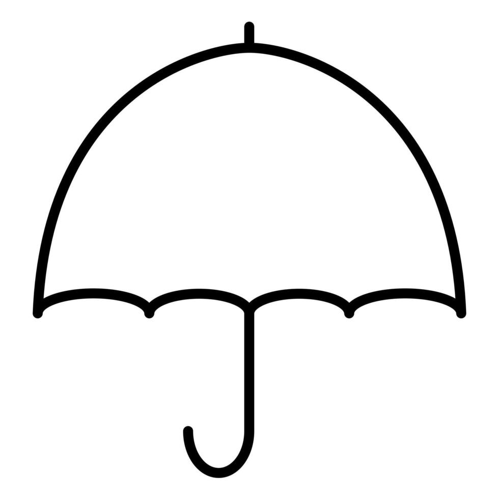 Simple minimalist umbrella without fabric folds vector