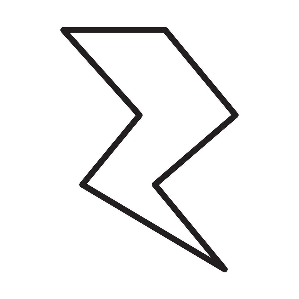 Zigzag Lightning Strike Design vector