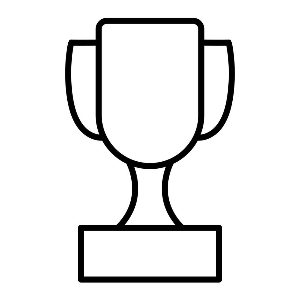 Award trophy in the form of a glass with a square handle vector