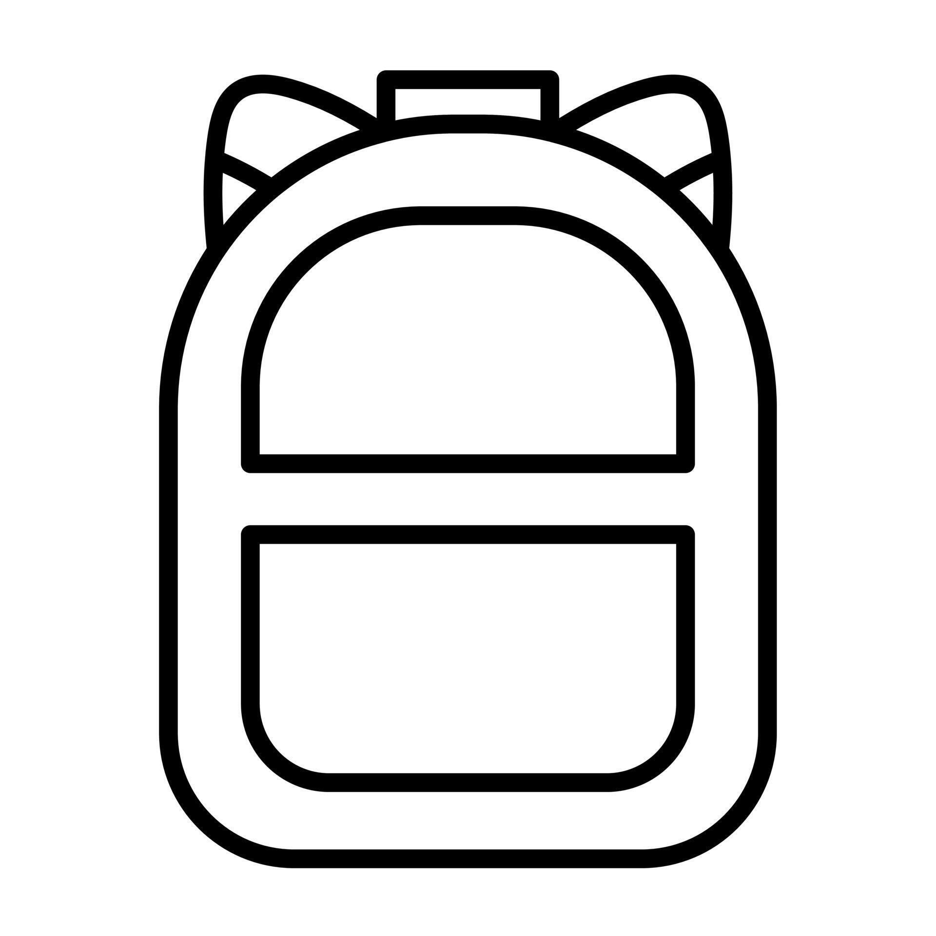 Rectangular Backpack for School or Work 55796365 Vector Art at Vecteezy