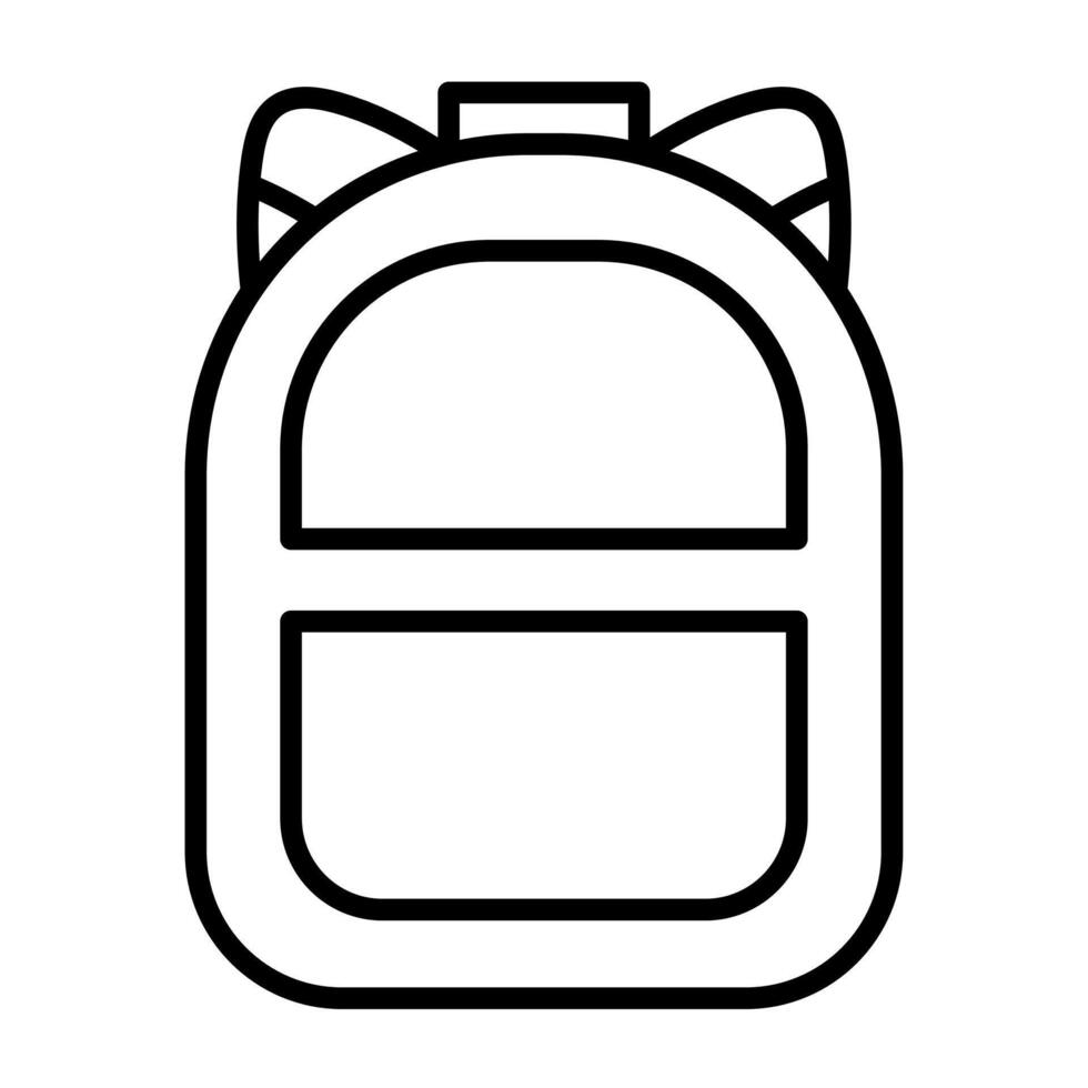 Rectangular Backpack for School or Work vector