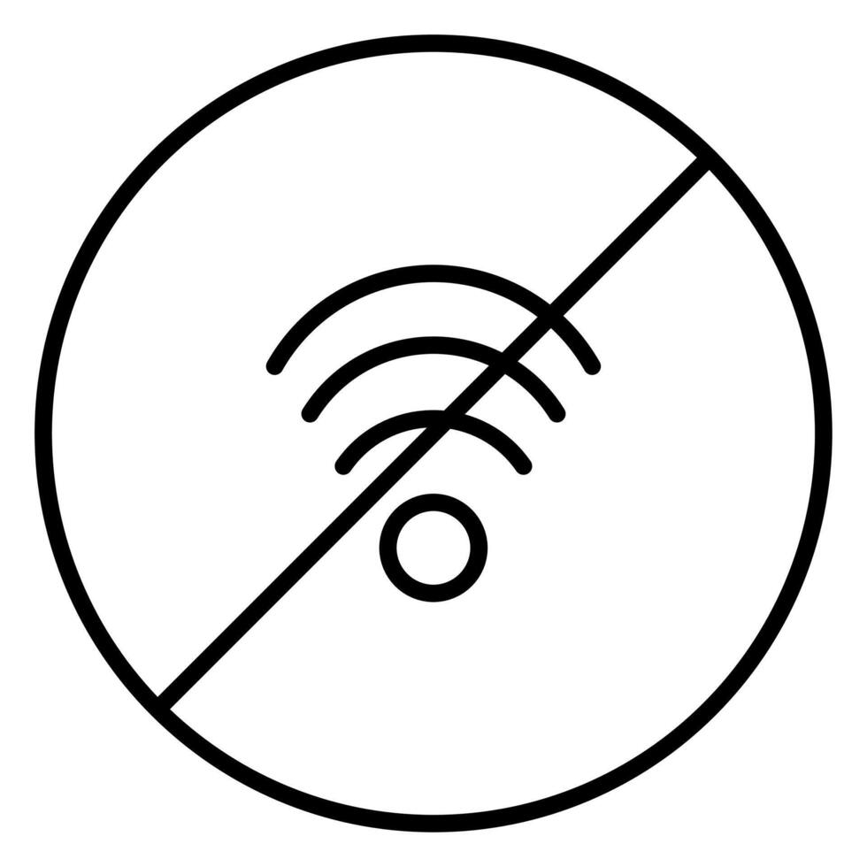 No signal notification sign vector