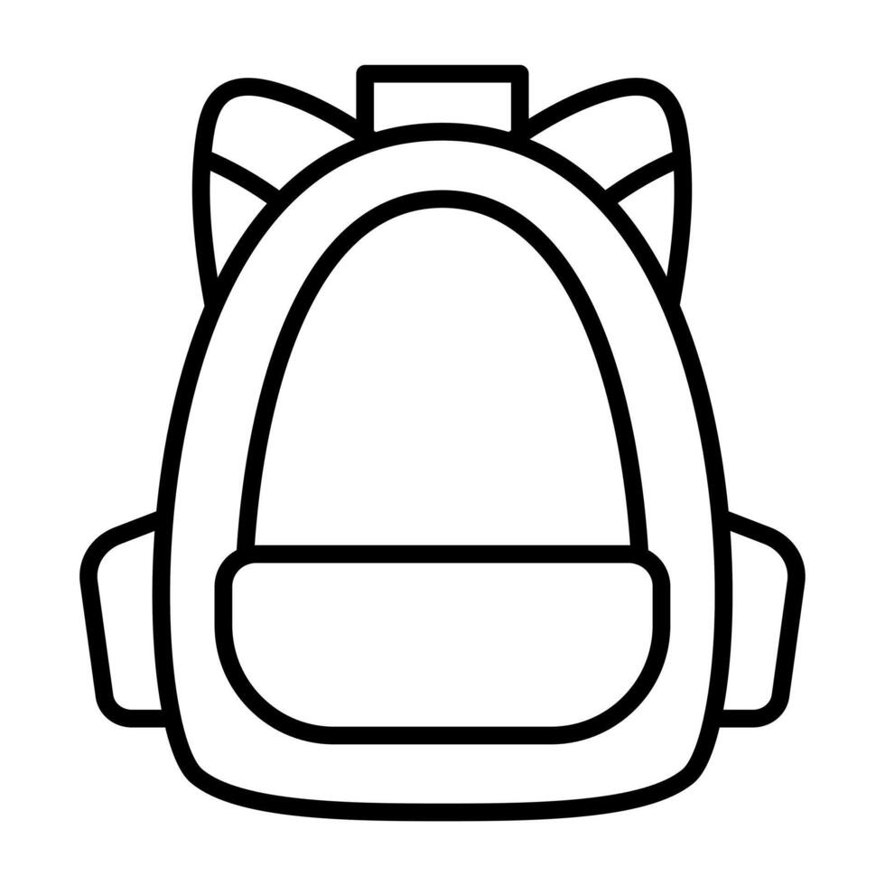 Classic Backpack with Straps Design vector