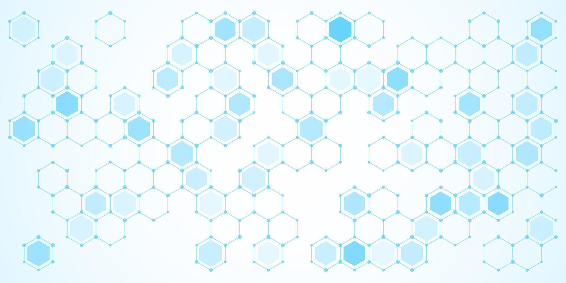 Technology concept with hexagonal grid design vector