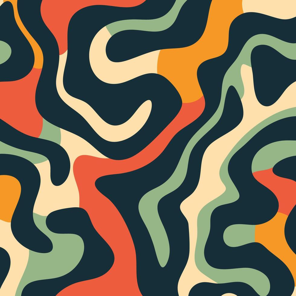 Hand drawn retro abstract design background vector