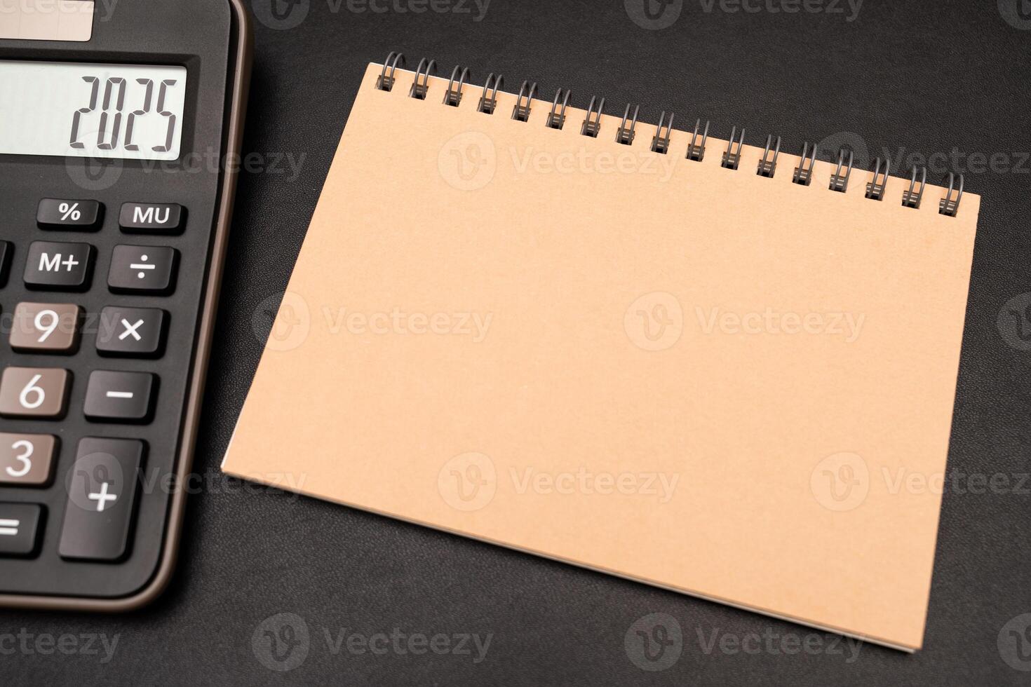 Blank Notebook with calculator 2025 photo