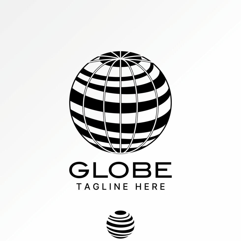 Logo design graphic concept creative premium stock image graphic unique swoosh cut circle globe earth world sphere planet explore orbit space vector