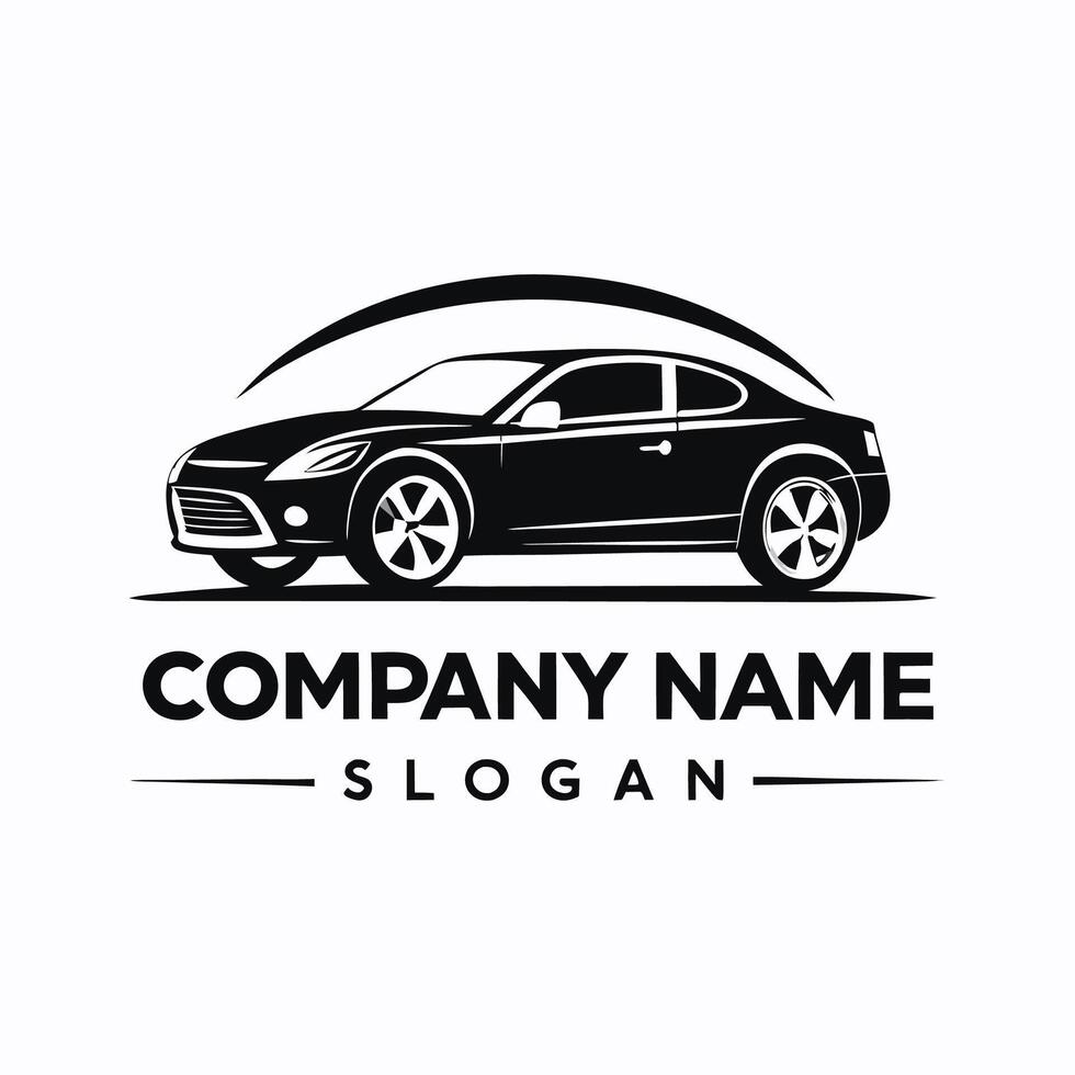 car logo template, black and white, on a white background on a white background vector