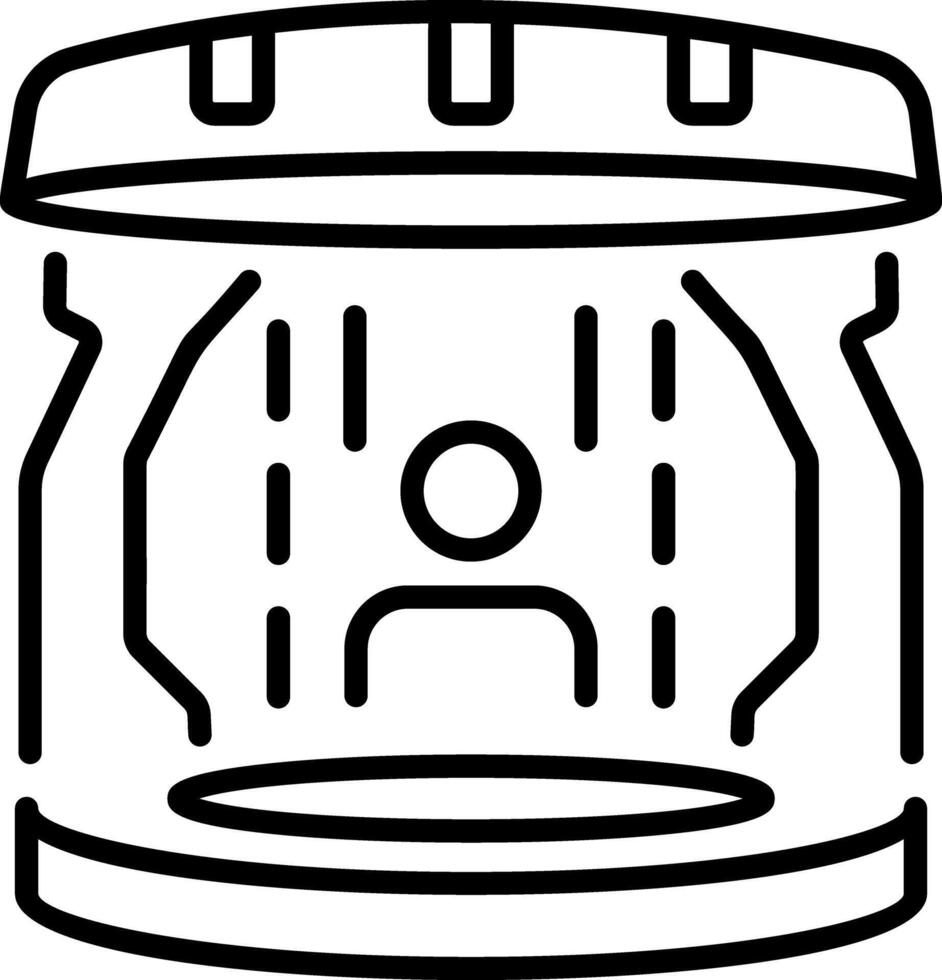A line style icon of teleport portal vector