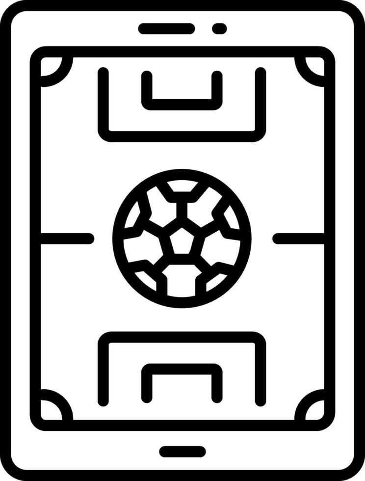 Football game icon in linear style vector