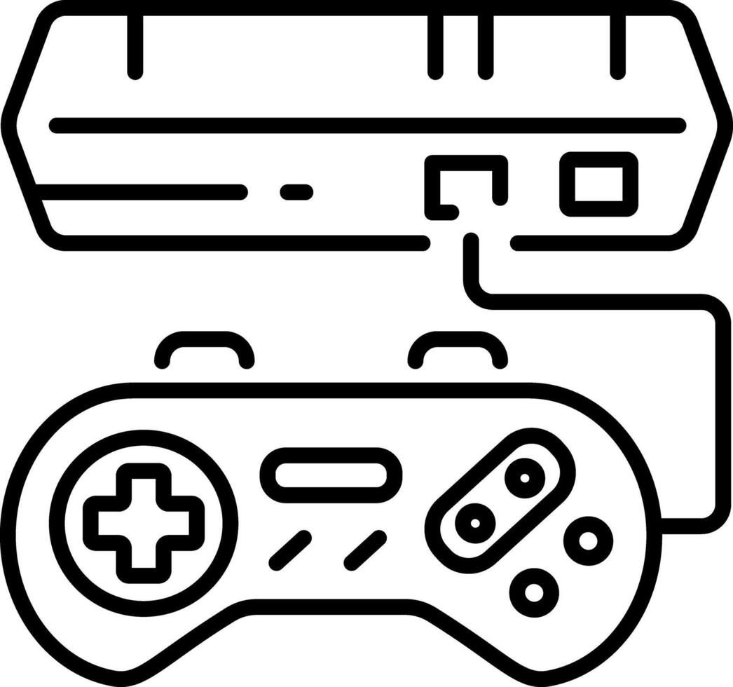 A lien style icon of retro controller vector