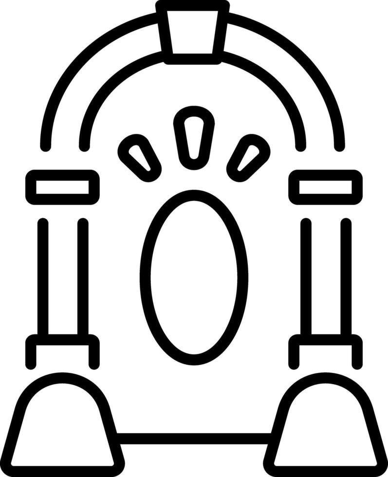 Magic portal icon in linear style vector