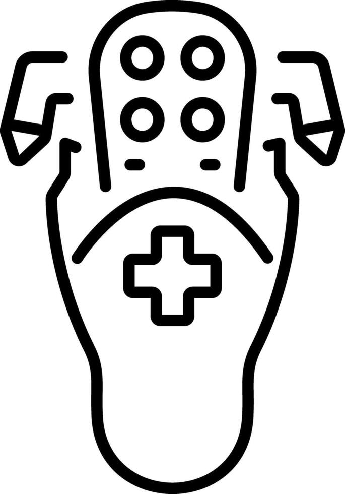 Trendy line style icon of game wrist pad vector