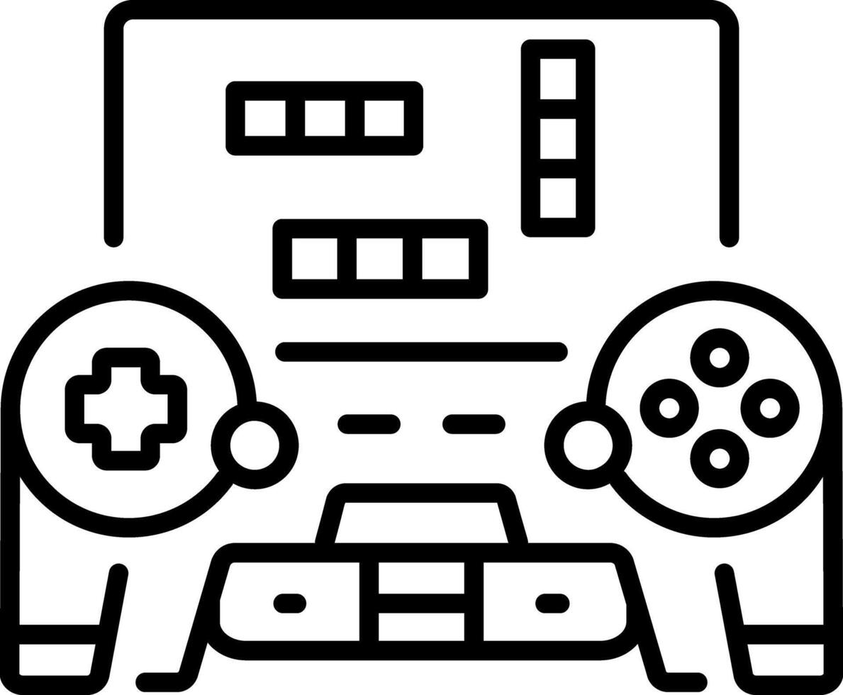 A line style icon of gamepad device vector