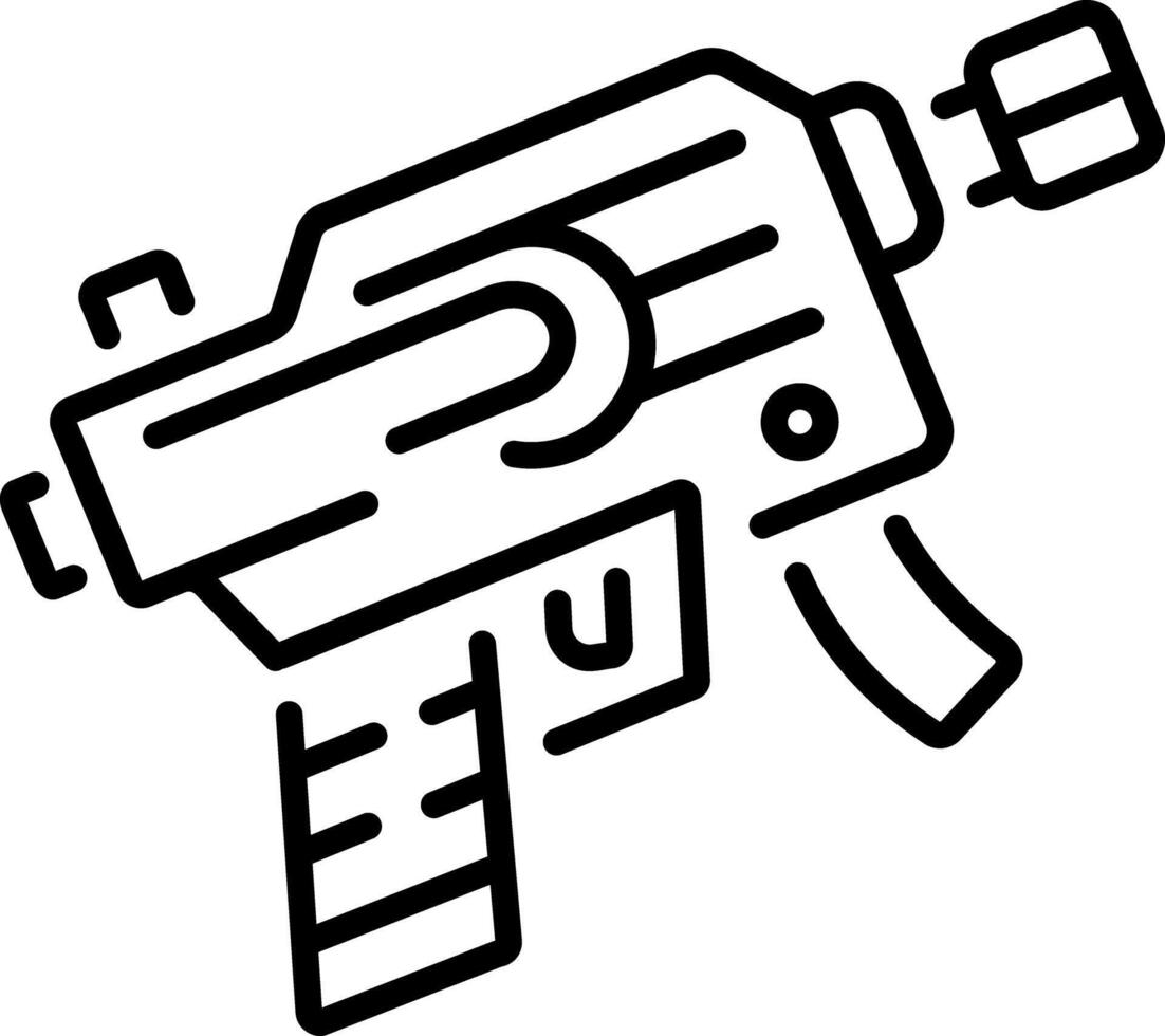 A line style icon of laser gun vector