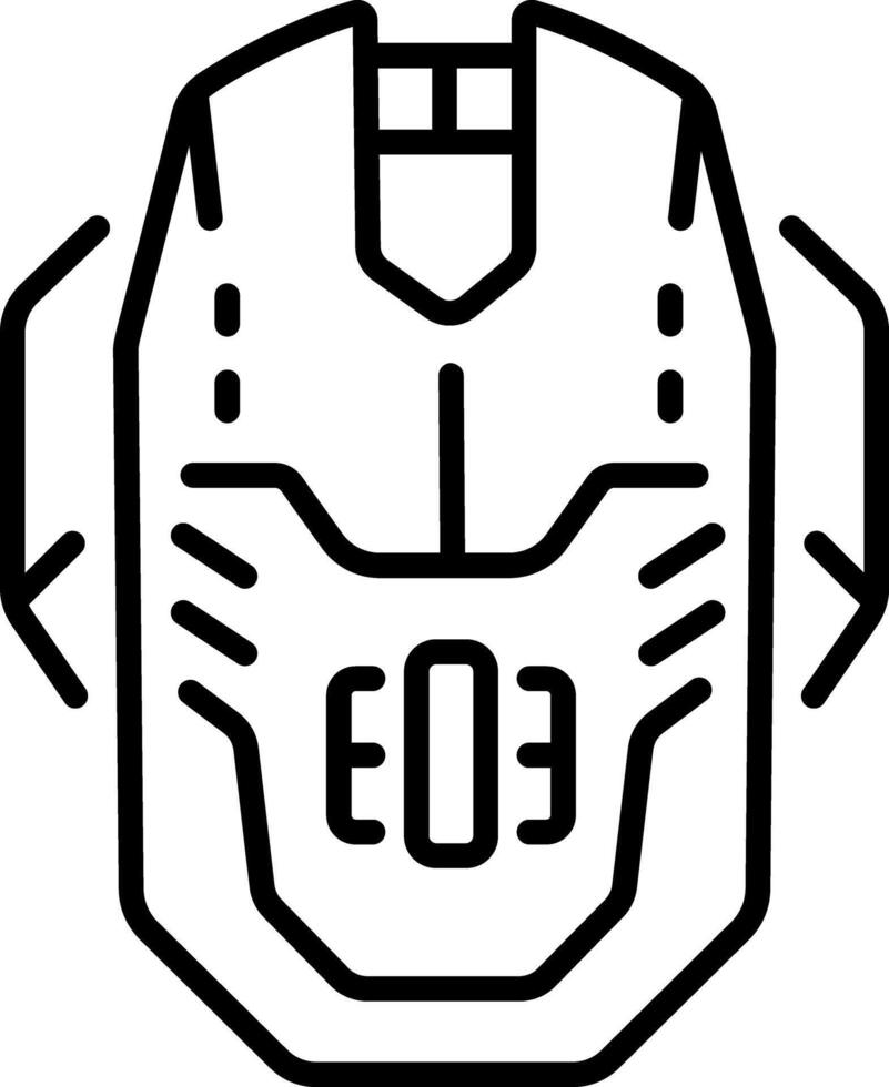 A linear style icon of gaming mouse vector